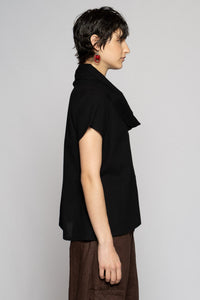 Melange Top Black