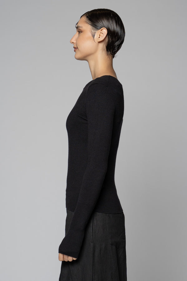 Sayuri Round Neck Black