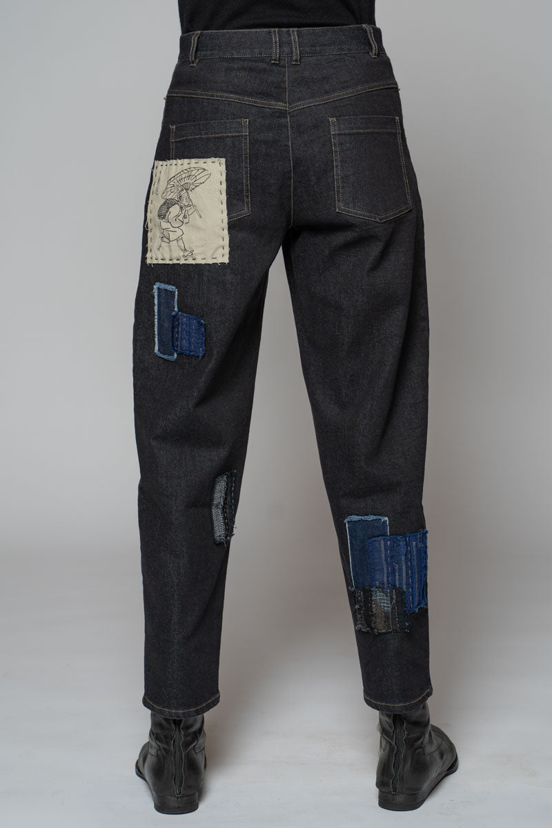 Furu Patch Pant Black