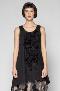 Kiki Black Frill Tunic