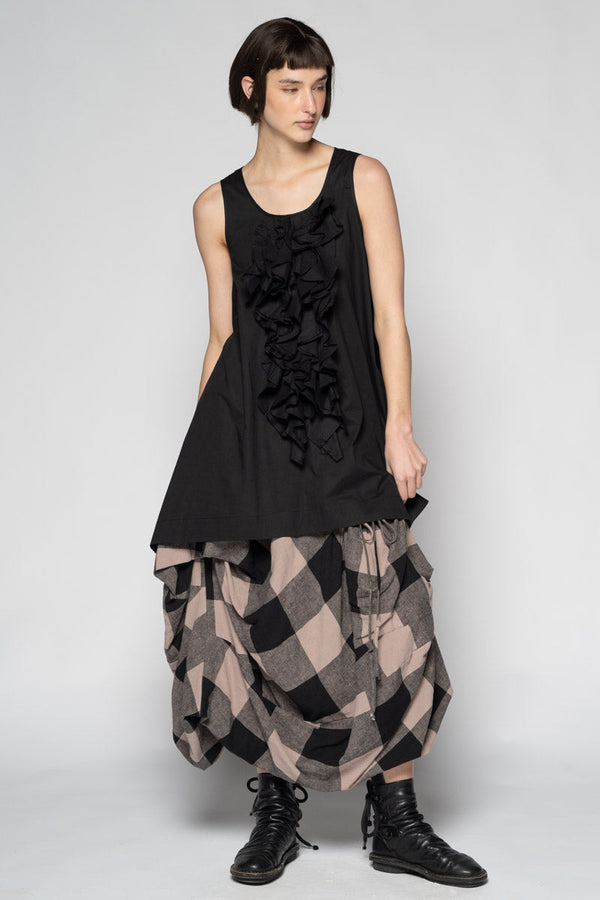Kiki Black Frill Tunic