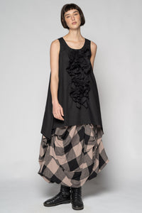 Kiki Black Frill Tunic