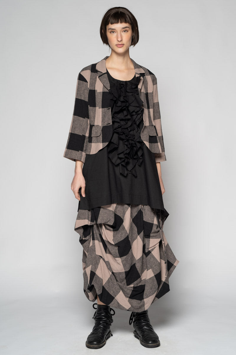 Kiki Black Frill Tunic