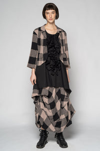 Kiki Black Frill Tunic