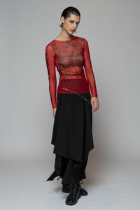Tatu Mesh Top Red