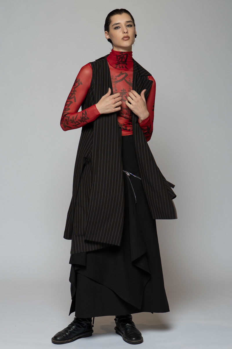 Tatu High Neck Top Red