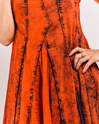 Manderine Print Dress