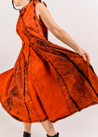 Manderine Print Dress