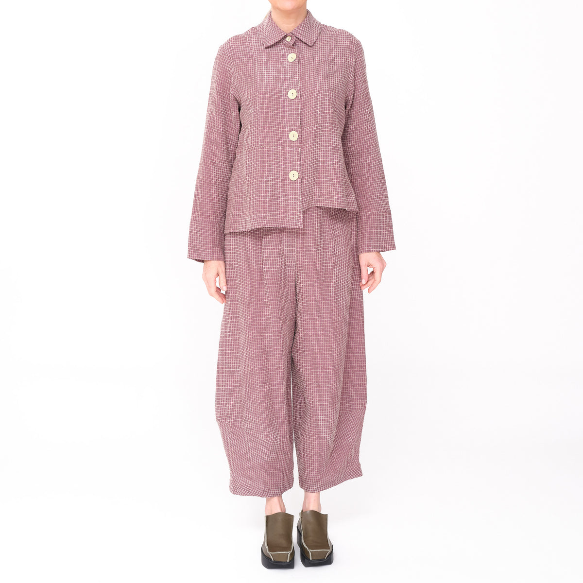 Jacs Bella Check Plum Jacket