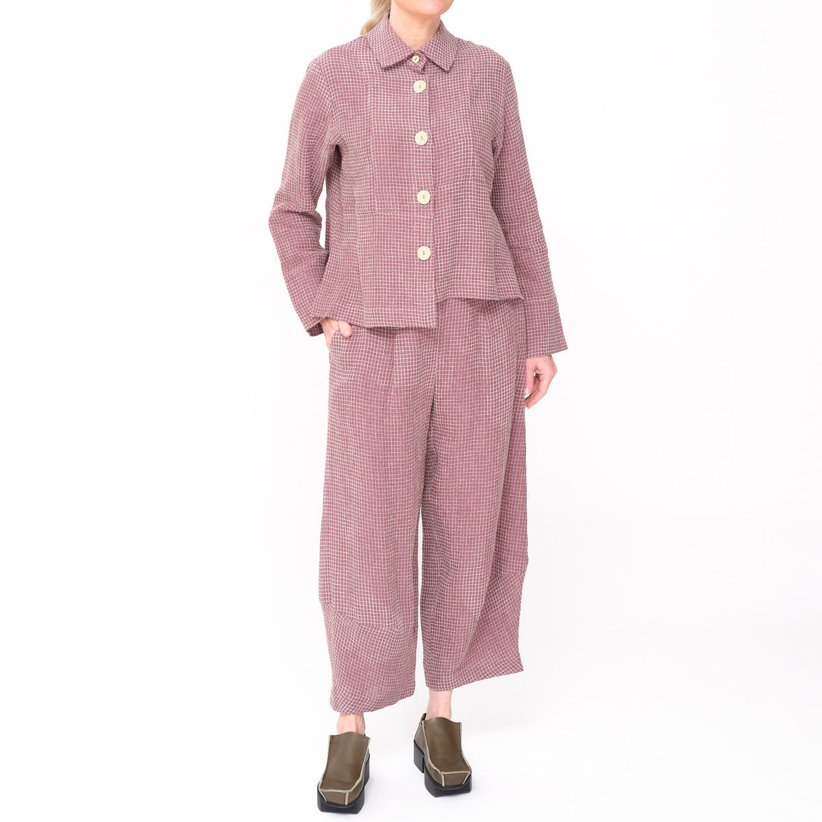 Jacs Bella Check Plum Jacket