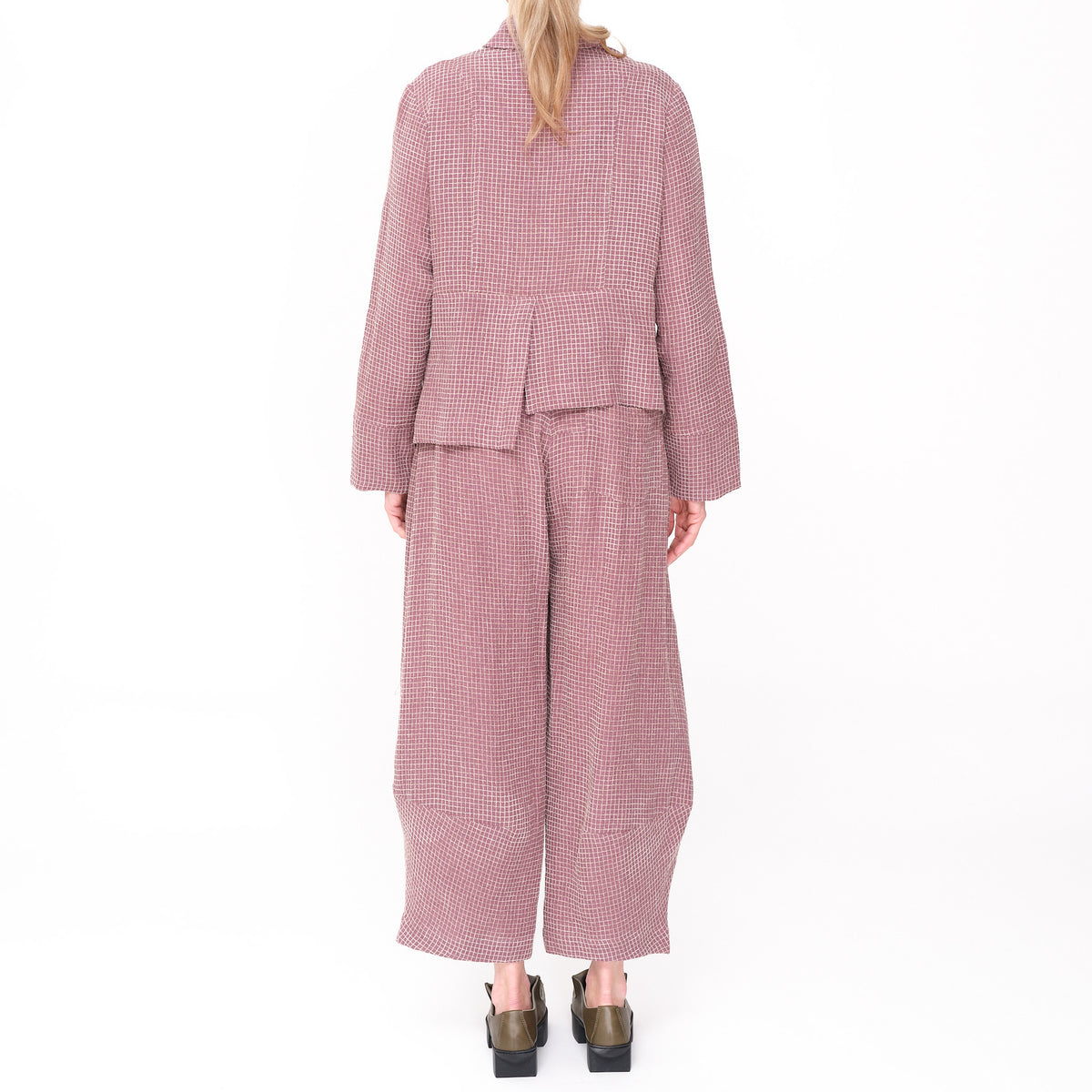 Alpha Plum Check Bella Pant