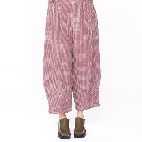 Alpha Plum Check Bella Pant