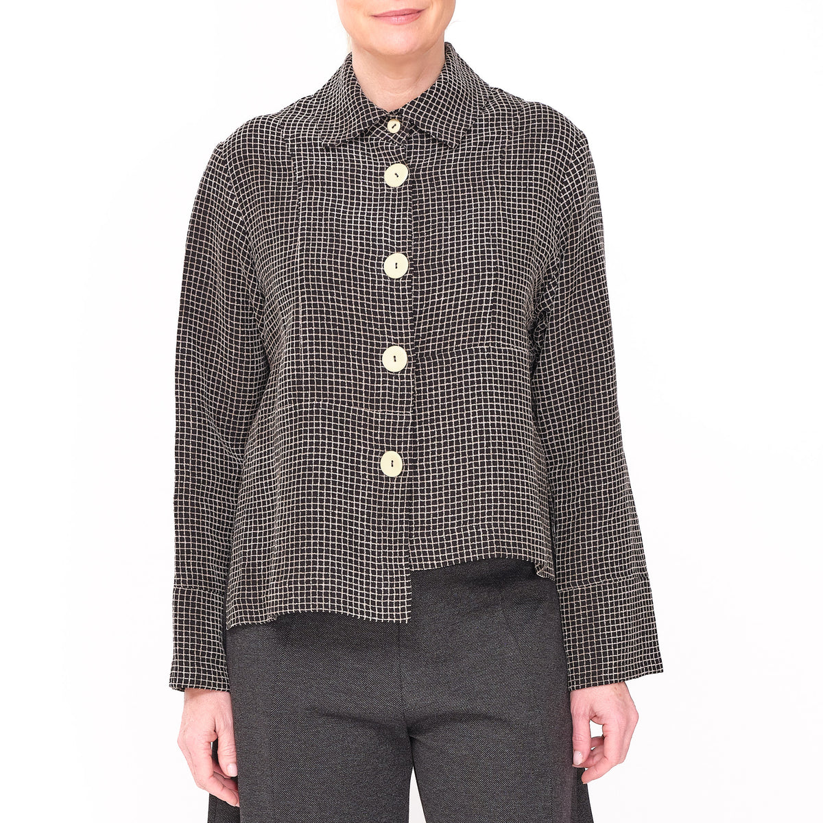Jacs Bella Check Black Jacket