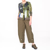 Button Cardi Lime Paradise