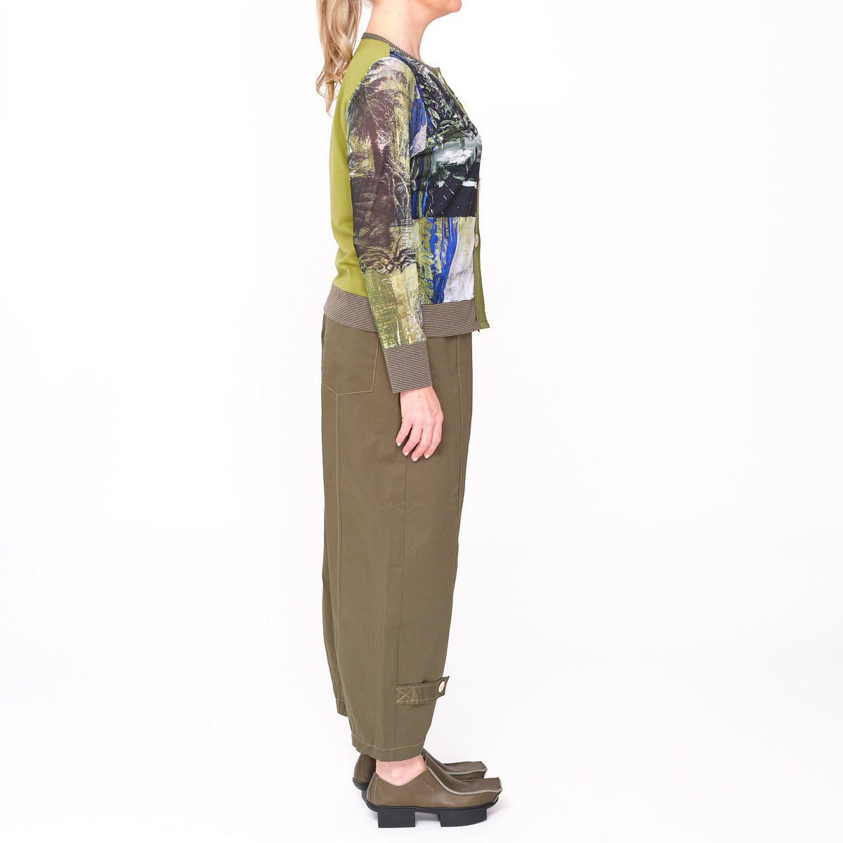 Button Cardi Lime Paradise