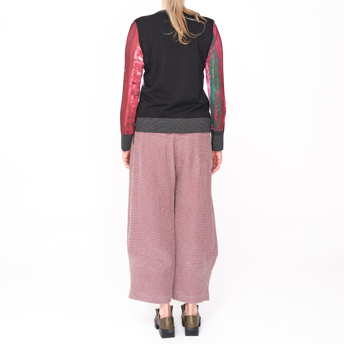 Button Cardi Pink Landscape
