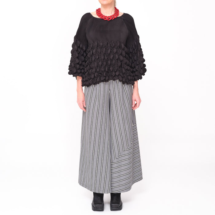 Palazzo Grey Stripe Pant
