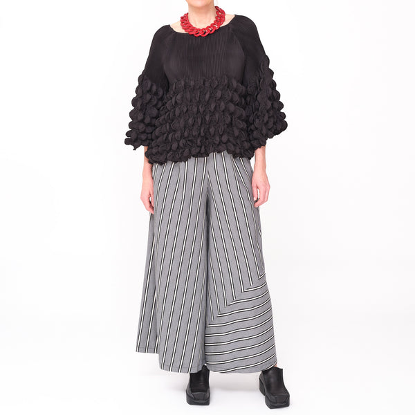Palazzo Grey Stripe Pant