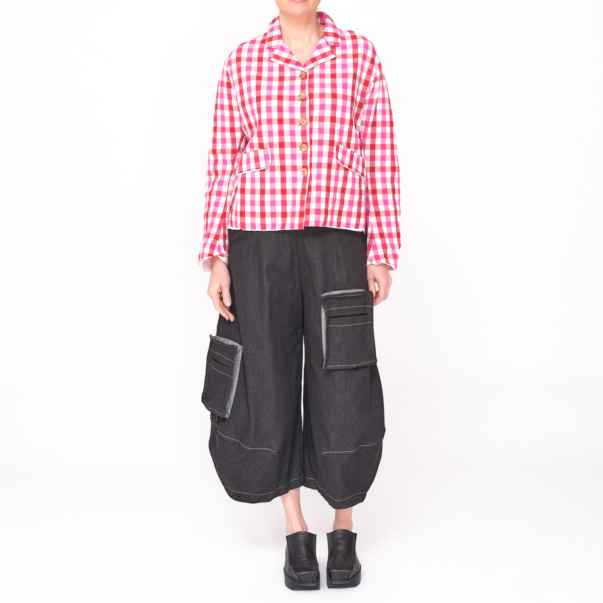 261126 Juliana Jacket Red Pink Check