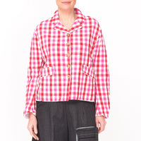 261126 Juliana Jacket Red Pink Check