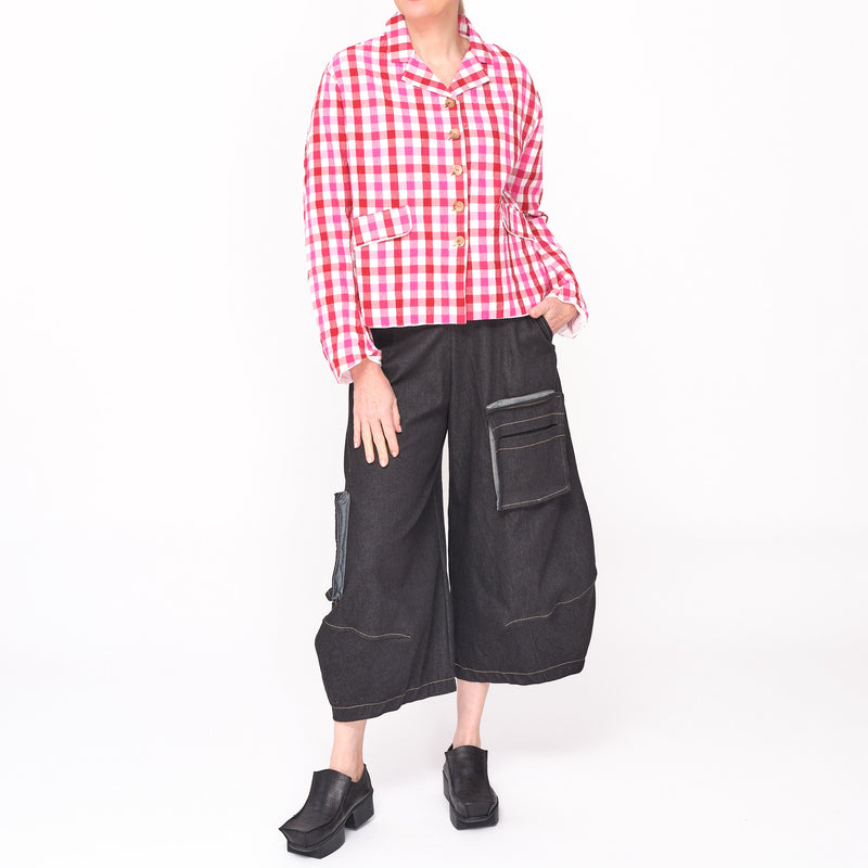 261126 Juliana Jacket Red Pink Check