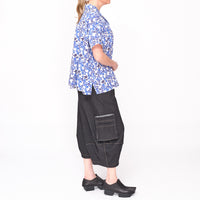 261153 Samantha Blue Flowers Shirt