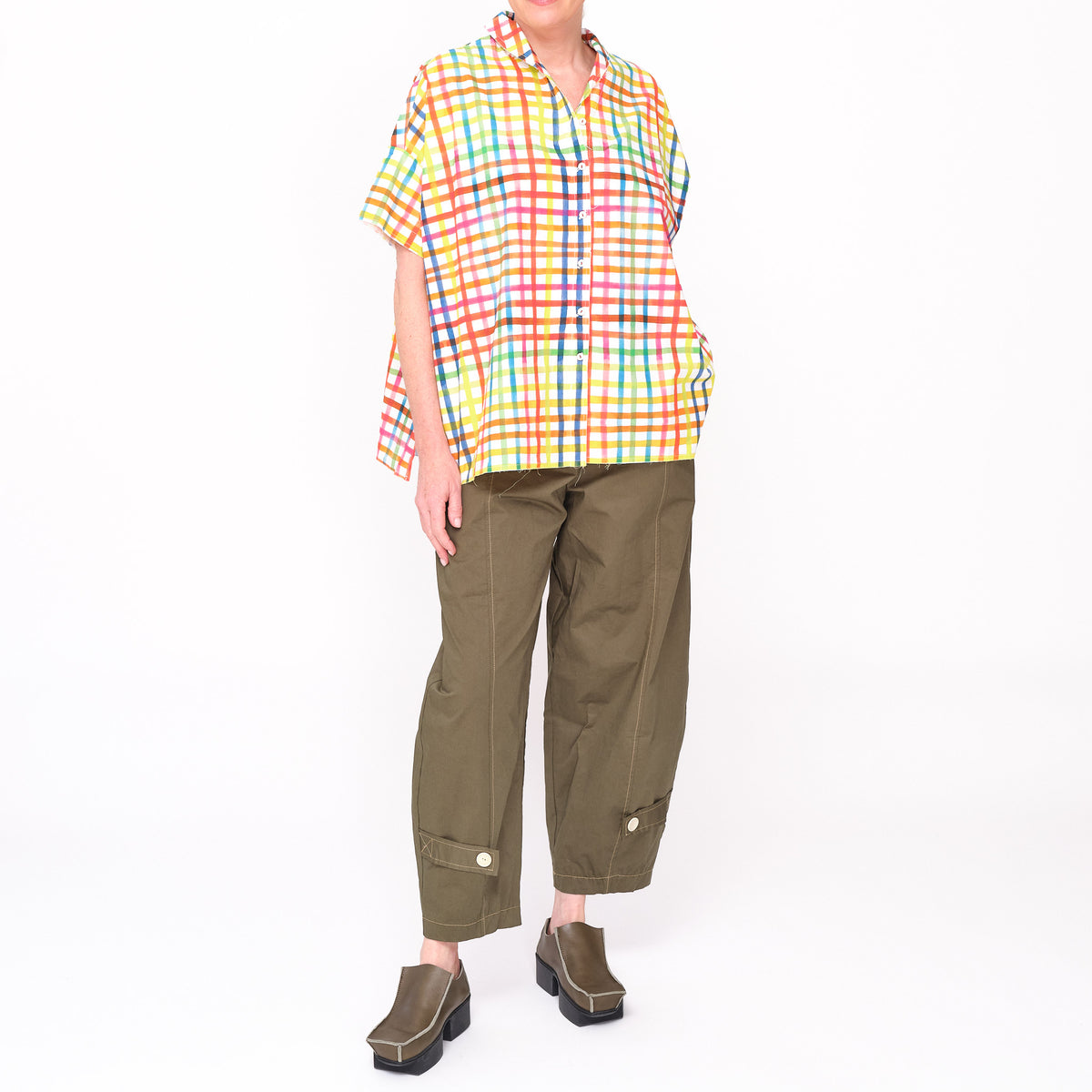 261153 Samantha Multi Color Check Shirt