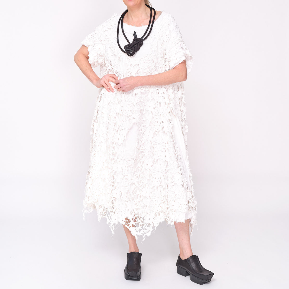 2090909 Dress Seafoam Fog Lace