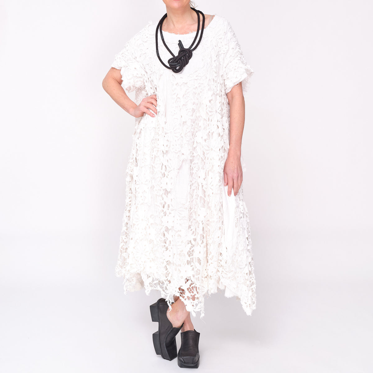 2090909 Dress Seafoam Fog Lace