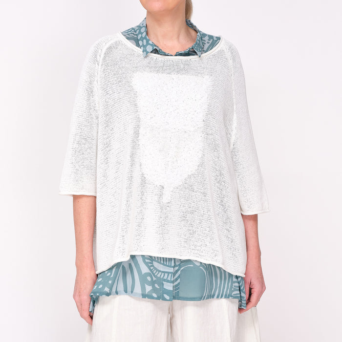 3480704 Off White Jacquard Jumper