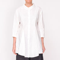 3420401 Off White Poplin Print Shirt