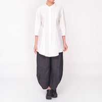 3420401 Off White Poplin Print Shirt