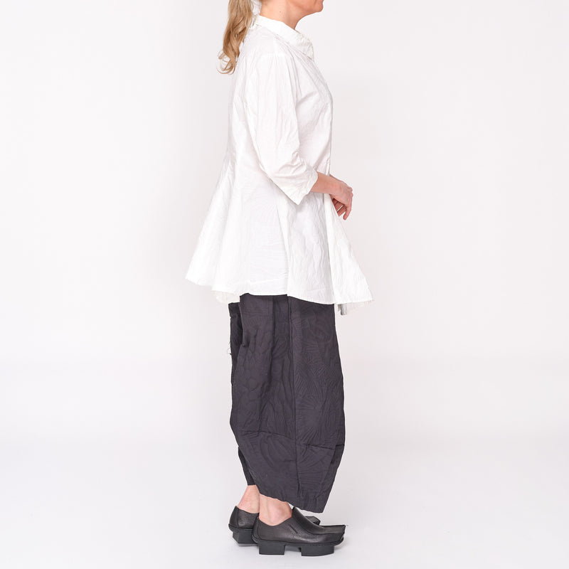 3420104 Black Poplin Print Pant