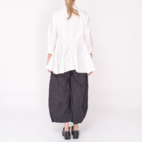 3420401 Off White Poplin Print Shirt