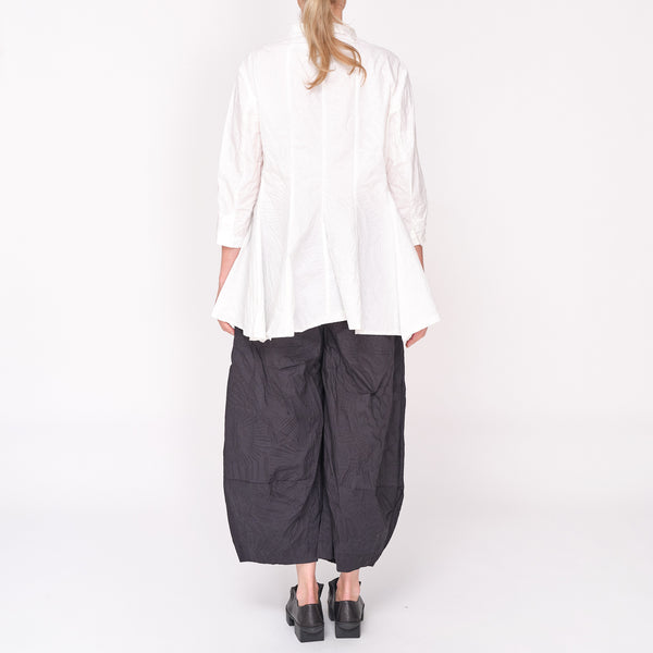 3420104 Black Poplin Print Pant