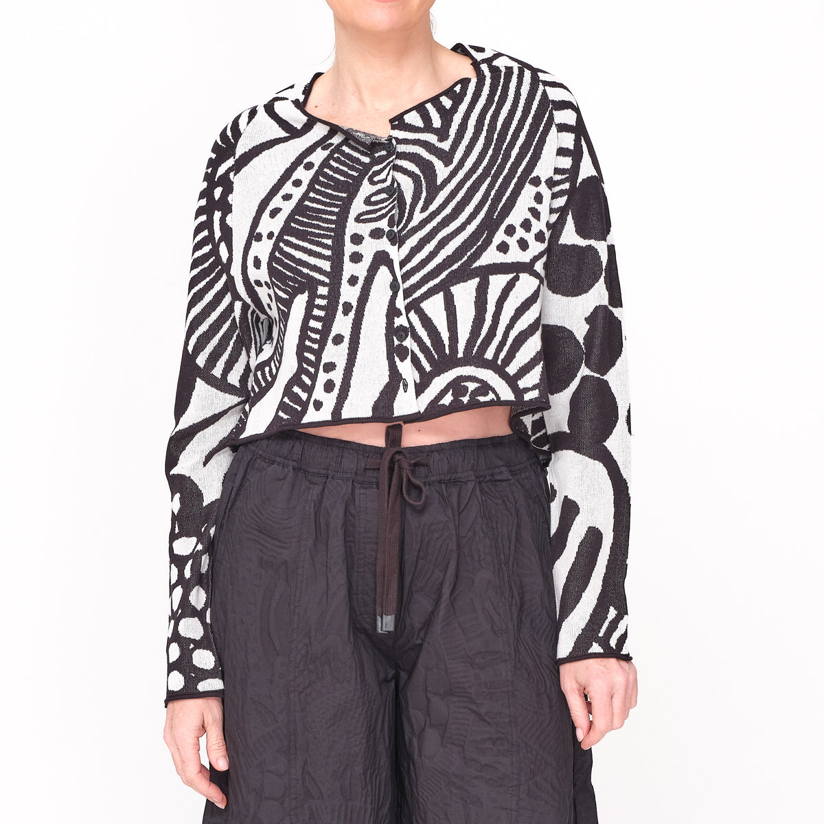 3417103 Graphic Swing Cardigan