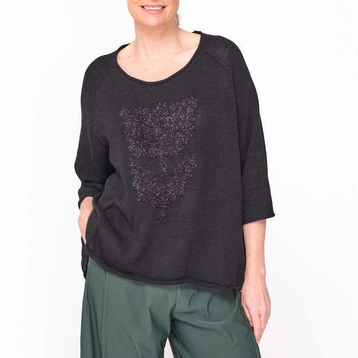 3480704 Black Jacquard Jumper