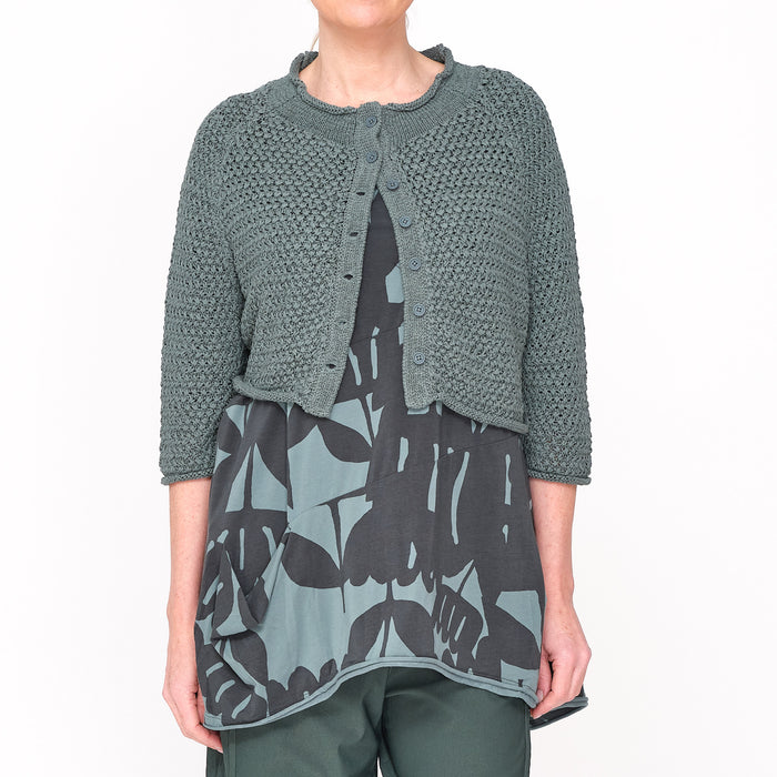 3737104 Grass Textured Knit Cardigan