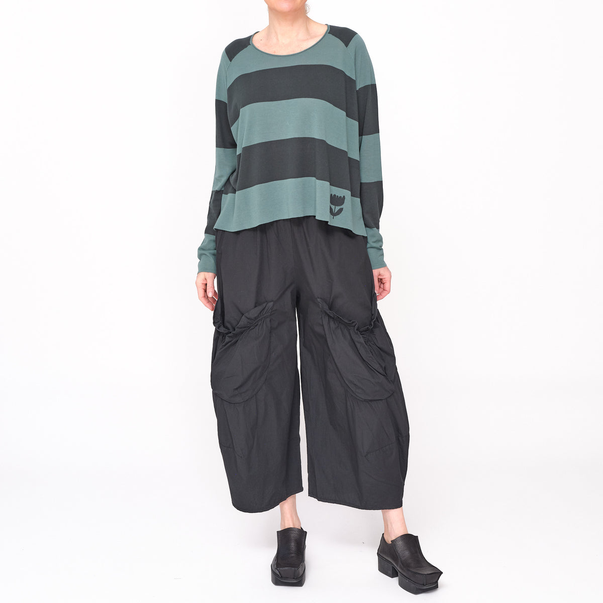 3330701 Grass Tree Stripe Pullover