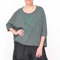 3480704 Grass Jacquard Jumper