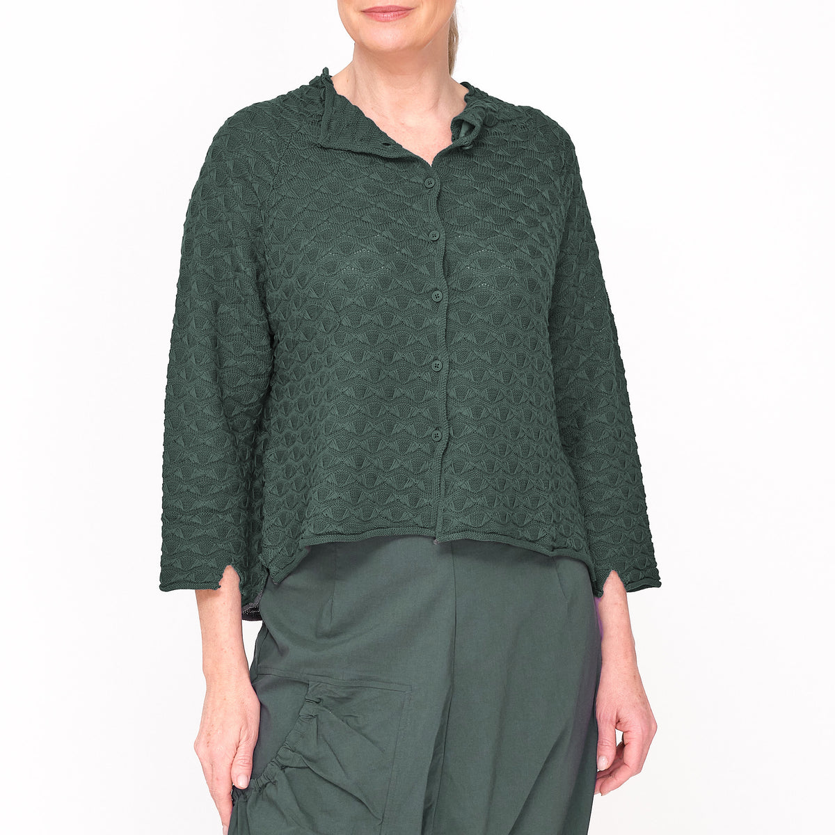 3387103 Tree Textured Cardigan