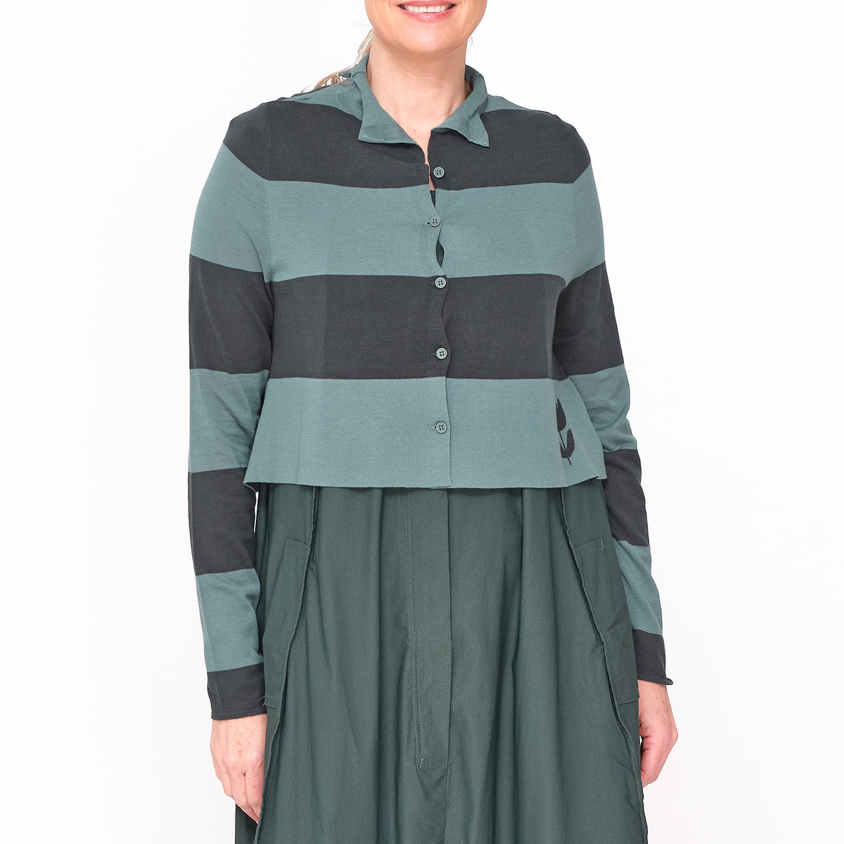 3331702 Grass Tree Stripe Cardigan