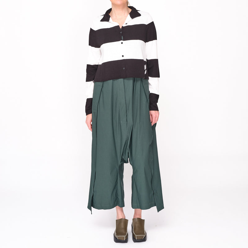 3331702 Black Off White Stripe Cardigan
