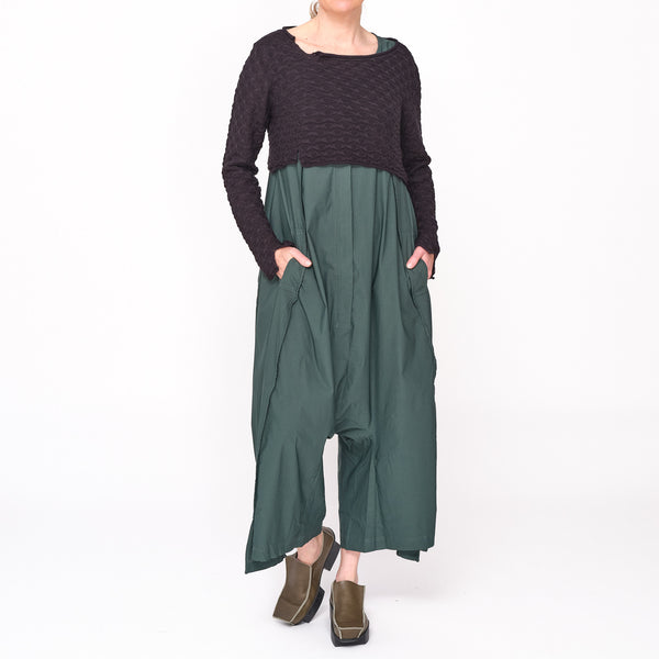3380701 Black Textured Crop Jumper