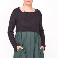 3380701 Black Textured Crop Jumper