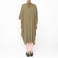 261 011  Dual Print Dress Khaki