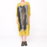 261 011 Dual Print Dress Yellow