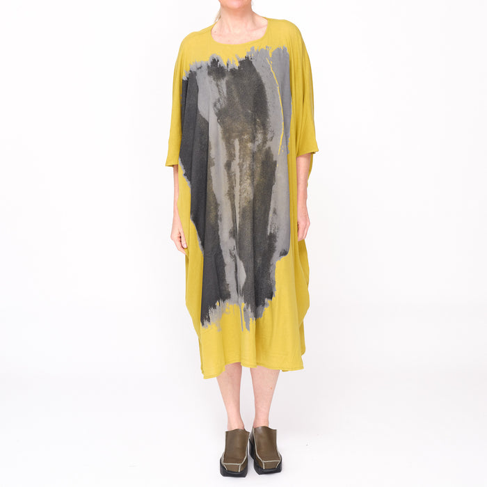 261 011 Dual Print Dress Yellow