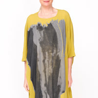 261 011 Dual Print Dress Yellow