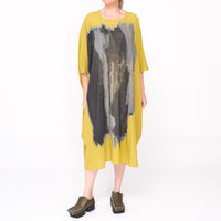 261 011 Dual Print Dress Yellow